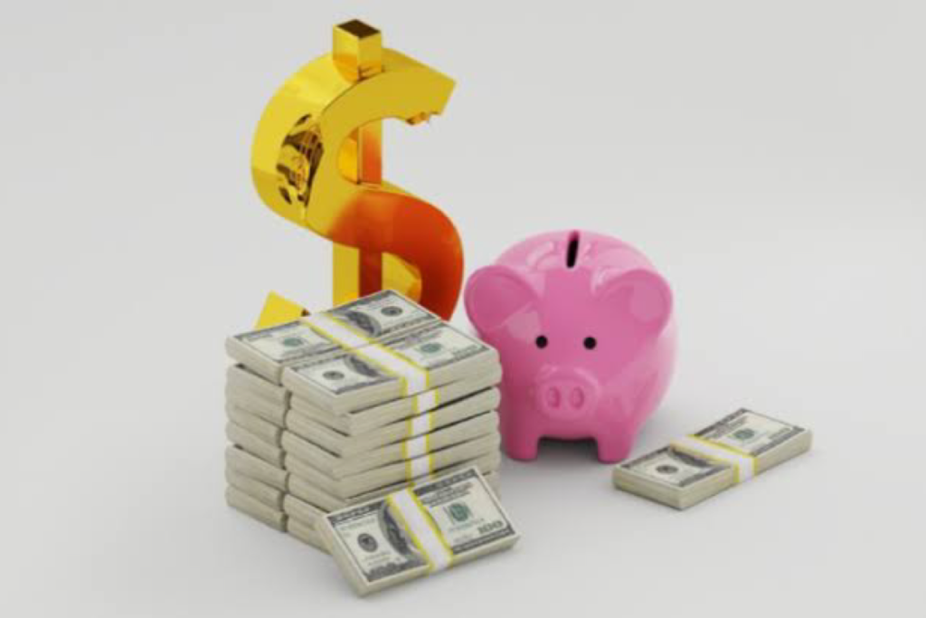 Empréstimo Pessoal Online - dinheiro e porquinho